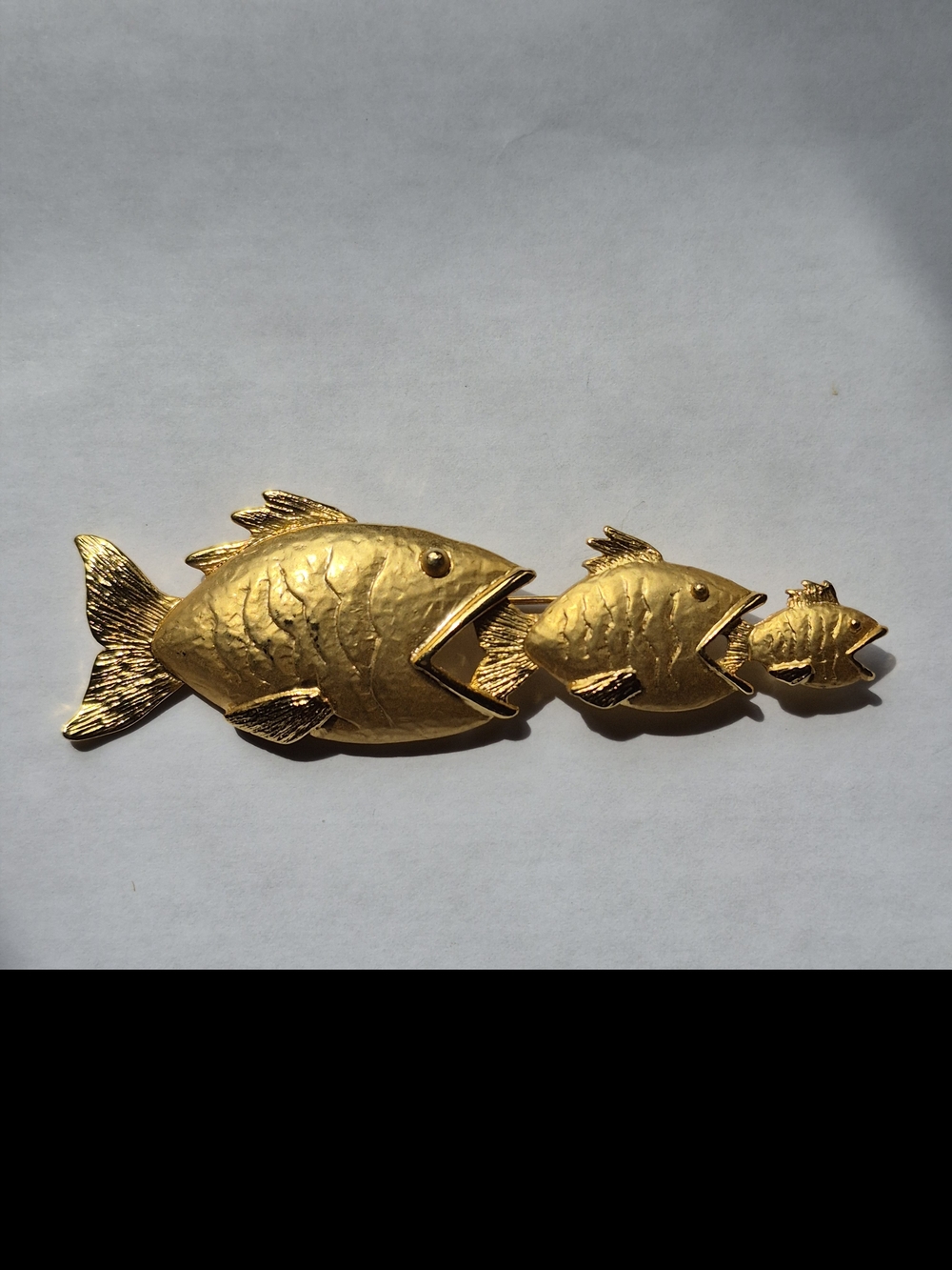Vintage Signed Jonette Jewelry Fish Brooch